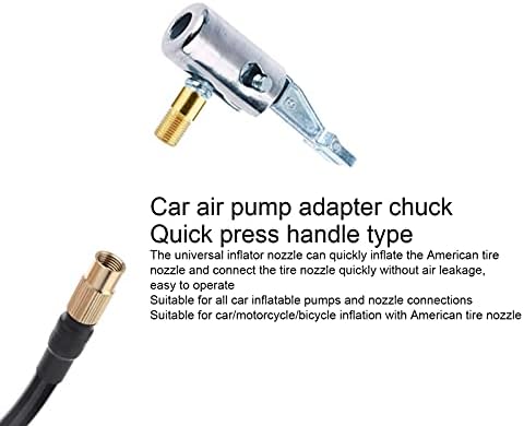 Ymiko Air Chuck, teški zatvoreni protok na gumama za gume za kompresor za kompresor za kompresore automobila Adapter mlaznica