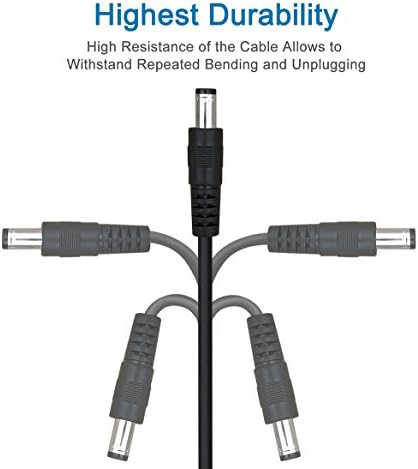 Siocen 【2-pack】 6ft DC ekstenzivni kabel 5,5 mm x 2,1 mm mužjaka do ženskog kabela za napajanje za CCTV sigurnosni nadzor