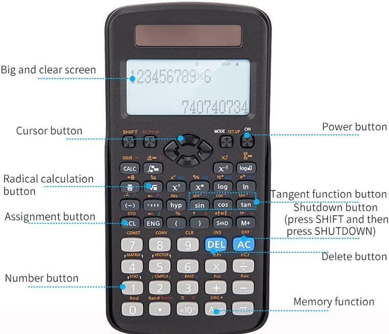 SDFGH Scientific Kalkulator 417 Funkcija Standardni inženjer kalkulatori srednje srednje škole Opskrba elektroničkim računalom
