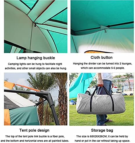 Šatori za kampiranje Vanjsko utočište za sunčanje 3-4 5-7 8-7 8-10 ljudi s više osoba zadebljanih kampiranja s kampiranjem