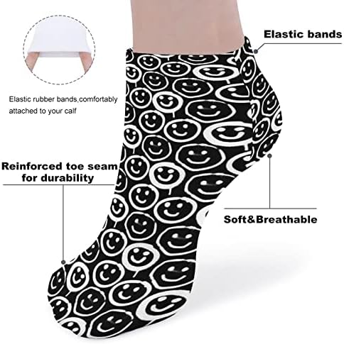 Trendi Beskrajni Smiley 5 parova čarapa za gležnjeve nisko izrezane lagane čarape za prozračne čarape za atletske čarape