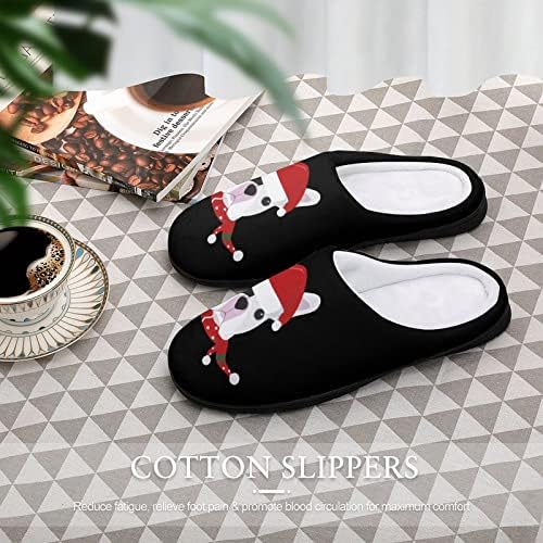Santa Bulldog ženske pamučne papuče lagane kućne cipele za pranje za spa spavaću sobu