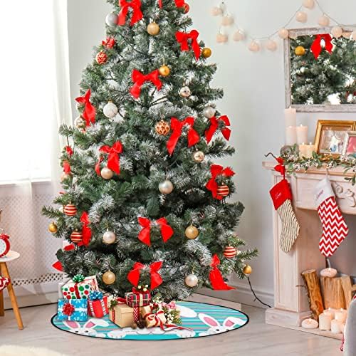 Visesunny božićno drvce prostirka Slatka uskrsna zeko stablo prostirka Poda Zaštitnik Zadovoljni stablo za stablo stajališta